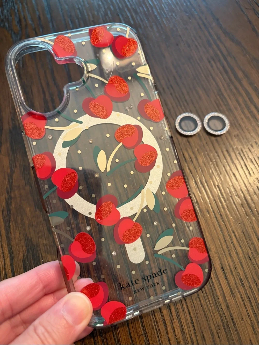 kate spade Cherry Print Protective Case - Red & Green
